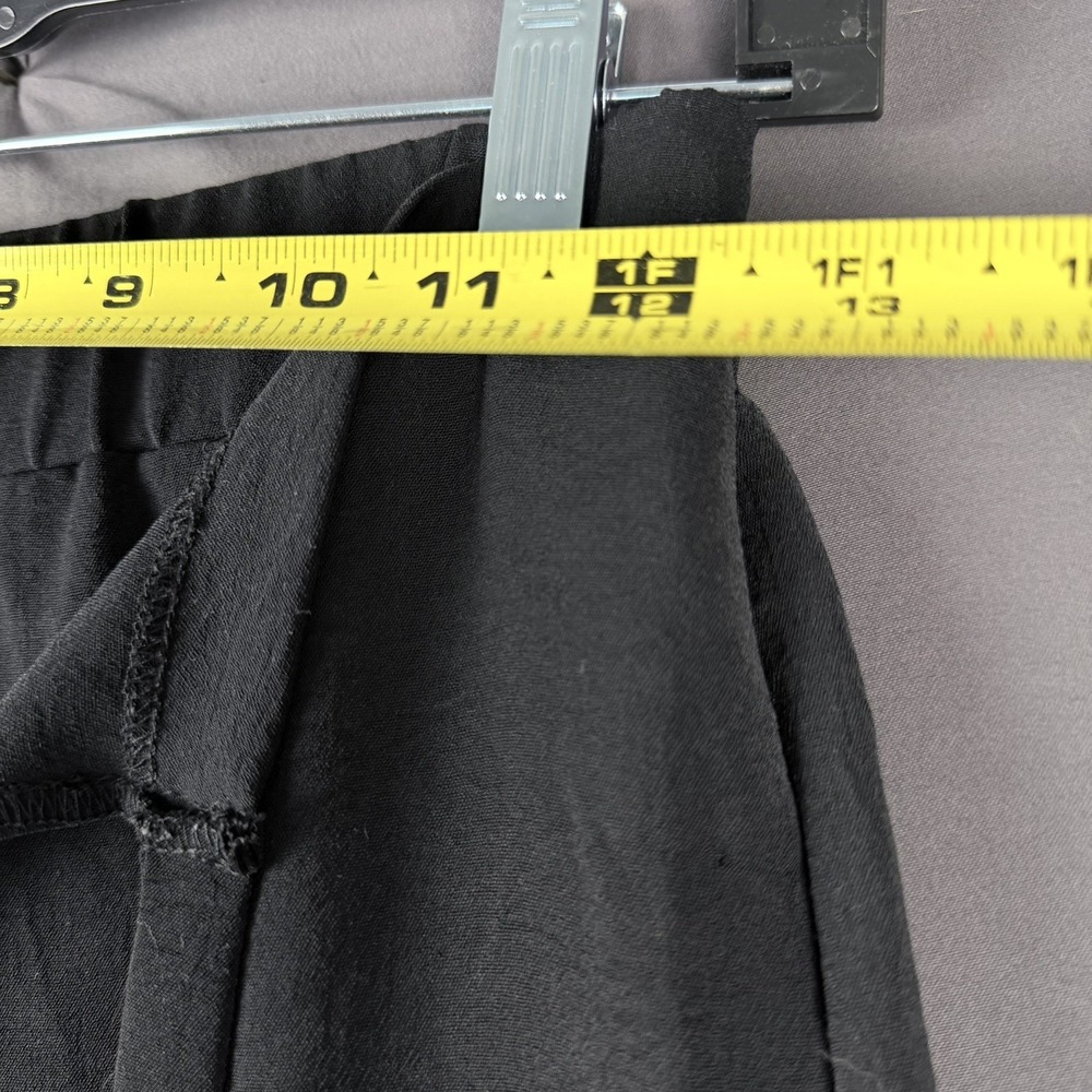 ZARA Black Wide Leg Flowy Palazzo Pants Tie Waist Resortwear Vacation Women's M - Picture 3 of 10